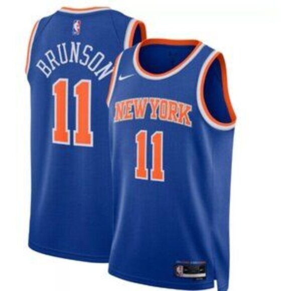Mens Youths Kids 11 Jalen Brunson Blue Stitched Jersey